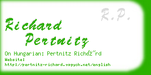 richard pertnitz business card